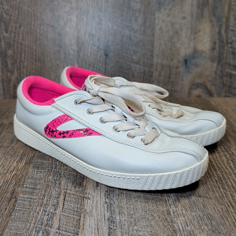 Tretorn Nylite Plus Shoes Womens Size 8 White Pink Casual Comfort Sneakers